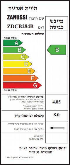 ����� ����� Zanussi ZDCB284B �8 ��"� �����