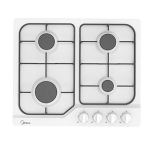 כיריים גז 4 להבות לבנות דגם 60SJ401W Midea כיריים גז 4 להבות לבנות דגם 60SJ401W Midea